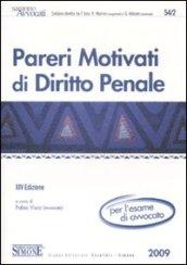 Pareri motivati di diritto penale