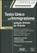 Testo Unico sull'immigrazione spiegato articolo per articolo