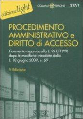 Procedimento amministrativo e diritto di accesso