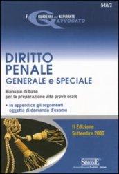 Diritto penale generale e speciale