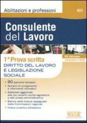 Consulente del lavoro (7 ed.). 1a prova scritta diritto del lavoro e legislazione sociale