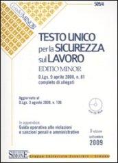 Testo unico per la sicurezza sul lavoro. Ediz. minore. Con CD-ROM