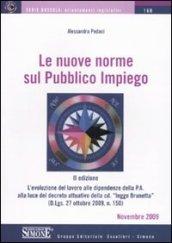 Le nuove norme sul pubblico impiego