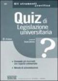 Quiz di legislazione universitaria