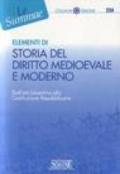 Elementi di storia del diritto medioevale e moderno. Dall'età bizantina alla costituzione repubblicana