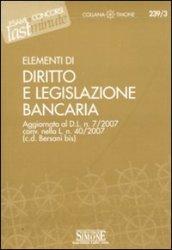 Elementi di diritto e legislazione bancaria