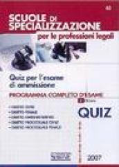 Scuole di specializzazione per le professioni legali. Quiz per l'esame di ammissione