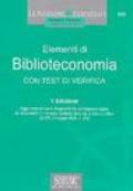 Elementi di biblioteconomia. Con test di verifica