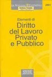 Elementi di diritto del lavoro privato e pubblico