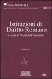 Istituzioni di diritto romano e cenni di diritti dell'antichità