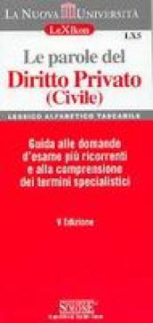 Le parole del diritto privato (civile)