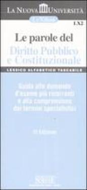 Le parole del diritto pubblico e costituzionale. Guida alle domande d'esame più ricorrenti e alla comprensione dei termini specialistici