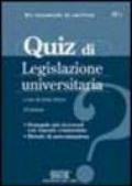 Quiz di legislazione universitaria. Domande più ricorrenti con risposte commentate. Metodo di autovalutazione