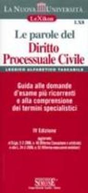 Le parole del diritto processuale civile