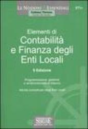 Elementi di contabilità e finanza degli enti locali. Programmazione, gestione e rendicontazione di bilancio. Attività contrattuale degli enti locali