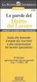 Le parole del diritto del lavoro. Guida alle domande d'esame più ricorrenti e alla comprensione dei termini specialistici