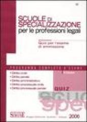 Scuole di specializzazione per le professioni legali. Quiz per l'esame di ammissione