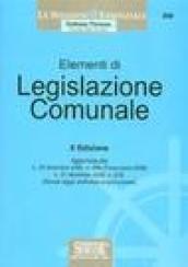 Elementi di legislazione comunale