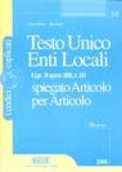 Testo Unico enti locali spiegato articolo per articolo