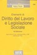 Elementi di diritto del lavoro e legislazione sociale
