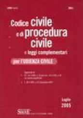 Codice civile e di procedura civile e leggi complementari per l'udienza civile