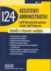 Centoventiquattro assistenti amministrativi nell'Amministrazione civile dell'Interno. Quesiti a risposta multipla