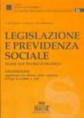 Legislazione e previdenza sociale. Manuale teorico pratico