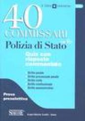 Quaranta commissari nella polizia di Stato. Quiz con risposte commentate