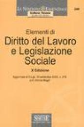 Elementi di diritto del lavoro e legislazione sociale