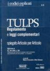 Tulps. Regolamento e leggi complementari