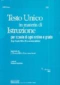 Testo Unico in materia di istruzione