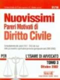 Nuovissimi pareri motivati di diritto civile per l'esame di avvocato