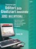 Concorso per uditori giudiziari. 3.Diritto amministrativo. 3093 quiz ufficiali