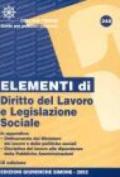 Elementi di diritto del lavoro e legislazione sociale