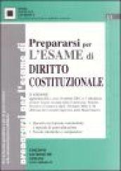 Prepararsi per l'esame di diritto costituzionale