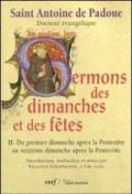 Sermons des dimanches et des fêtes. Du premier dimanche après la Pentecôte au seizième dimanche après la Pentecôte: 2