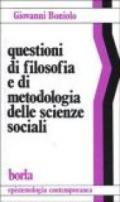 Questioni di filosofia e di metodologia delle scienze sociali
