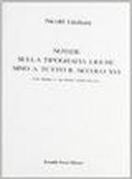 Notizie sulla tipografia ligure (rist. anast. Genova, 1869)