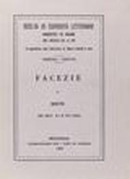 Facezie e motti dei secoli XV e XVI (rist. anast.)