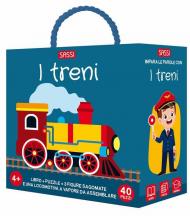 I treni. Q-box. Ediz. illustrata. Con puzzle da 40 pezzi. Con 3 sagome