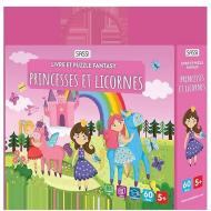 Princesses et licornes. Livre et puzzle. Ediz. illustrata