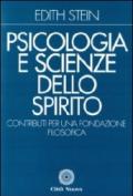 Psicologia e scienze dello Spirito. Contributi per una fondazione filosofica