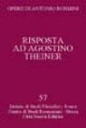 Opere. 57.Risposta ad Agostino Theiner