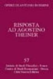 Opere. 57.Risposta ad Agostino Theiner