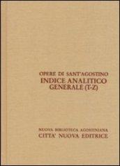 Indice analitico generale. 5.T-Z