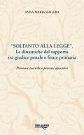 «Soltanto alla legge». Le dinamiche del rapporto tra giudice penale e fonte primaria. Premesse teoriche e percorsi operativi