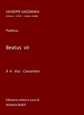 Beatus Vir. Psalmus a 4 voci concertato. Spartito