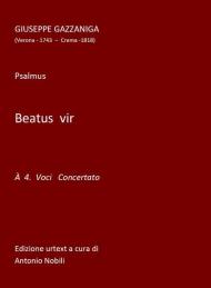 Beatus Vir. Psalmus a 4 voci concertato. Spartito