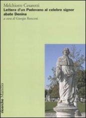 Lettere d'un padovano al celebre signor abate Denina