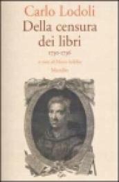 Della censura dei libri. 1730-1736